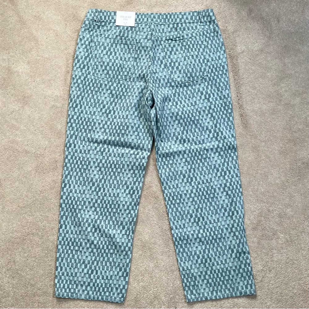 New Future Collective Checkered Print Denim Shirt & Pants Set Blue Size XL / 14 - Picture 13 of 16